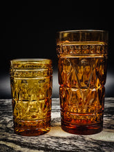 Load image into Gallery viewer, Vintage 1960&#39;s Amber Indiana Glass , Park Lane Tall Tumbler Cups, Set of 3
