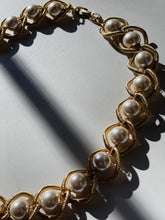 Load image into Gallery viewer, Vintage Napier Large Caged Faux Pearl Necklace
