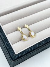 Load image into Gallery viewer, Vintage Opal + 14k Gold Earrings
