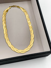 Load image into Gallery viewer, Vintage 1980&#39;s Gold-Tone Herringbone Necklace
