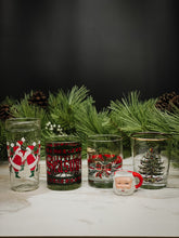 Load image into Gallery viewer, Signed Vintage Houze Seasons Greetings Double Old Fashioned Christmas Glasses, Set of 4
