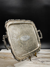 Load image into Gallery viewer, Vintage Ornate Footed + Handled Tray
