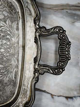 Load image into Gallery viewer, Vintage Ornate Footed + Handled Tray
