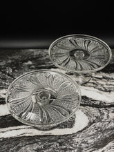 Load image into Gallery viewer, Vintage Diamond Swirl Glass Cake Stand
