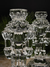Load image into Gallery viewer, Pair of Vintage Deplomb 24% Lead Crystal Nutcracker Candlestick Holder, Has chip on base
