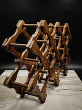 Load image into Gallery viewer, 1940&#39;s Vintage Collapsible Wooden Wine Rack
