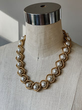 Load image into Gallery viewer, Vintage Napier Large Caged Faux Pearl Necklace
