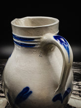 Load image into Gallery viewer, Oversized Handmade White Clay Salt Glazed Stoneware Pitcher
