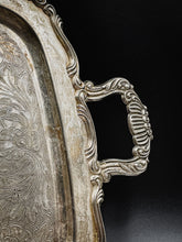 Load image into Gallery viewer, Vintage Ornate Footed + Handled Tray
