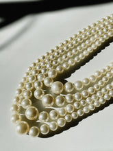 Load image into Gallery viewer, Vintage Graduated 4 Strand Faux Pearl Necklace
