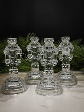 Load image into Gallery viewer, Pair of Vintage Deplomb 24% Lead Crystal Nutcracker Candlestick Holder, Mint Condition
