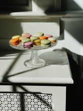 Load image into Gallery viewer, Vintage Diamond Swirl Glass Cake Stand
