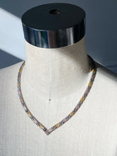 Load image into Gallery viewer, Vintage Sterling Silver 1930&#39;s Tri-Tone Riccio V Necklace
