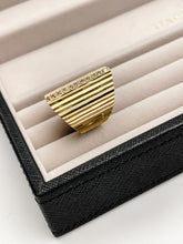 Load image into Gallery viewer, Vintage Art Deco 14k Gold Plated + CZ Ring
