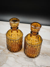 Load image into Gallery viewer, Vintage Amber Glass Decanter
