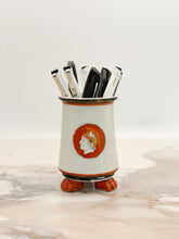 Load image into Gallery viewer, Vintage Handpainted Trojan Pen Holder
