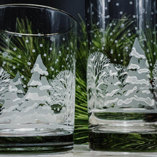 Load image into Gallery viewer, Vintage Libby Winter Wonderland Double Old Fashioned Glasses, Set Of 5
