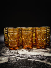 Load image into Gallery viewer, Vintage 1960&#39;s Amber Indiana Glass, Park Lane Short Tumbler, Set of 7
