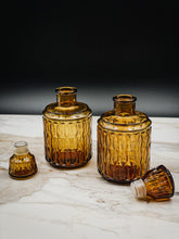 Load image into Gallery viewer, Vintage Amber Glass Decanter
